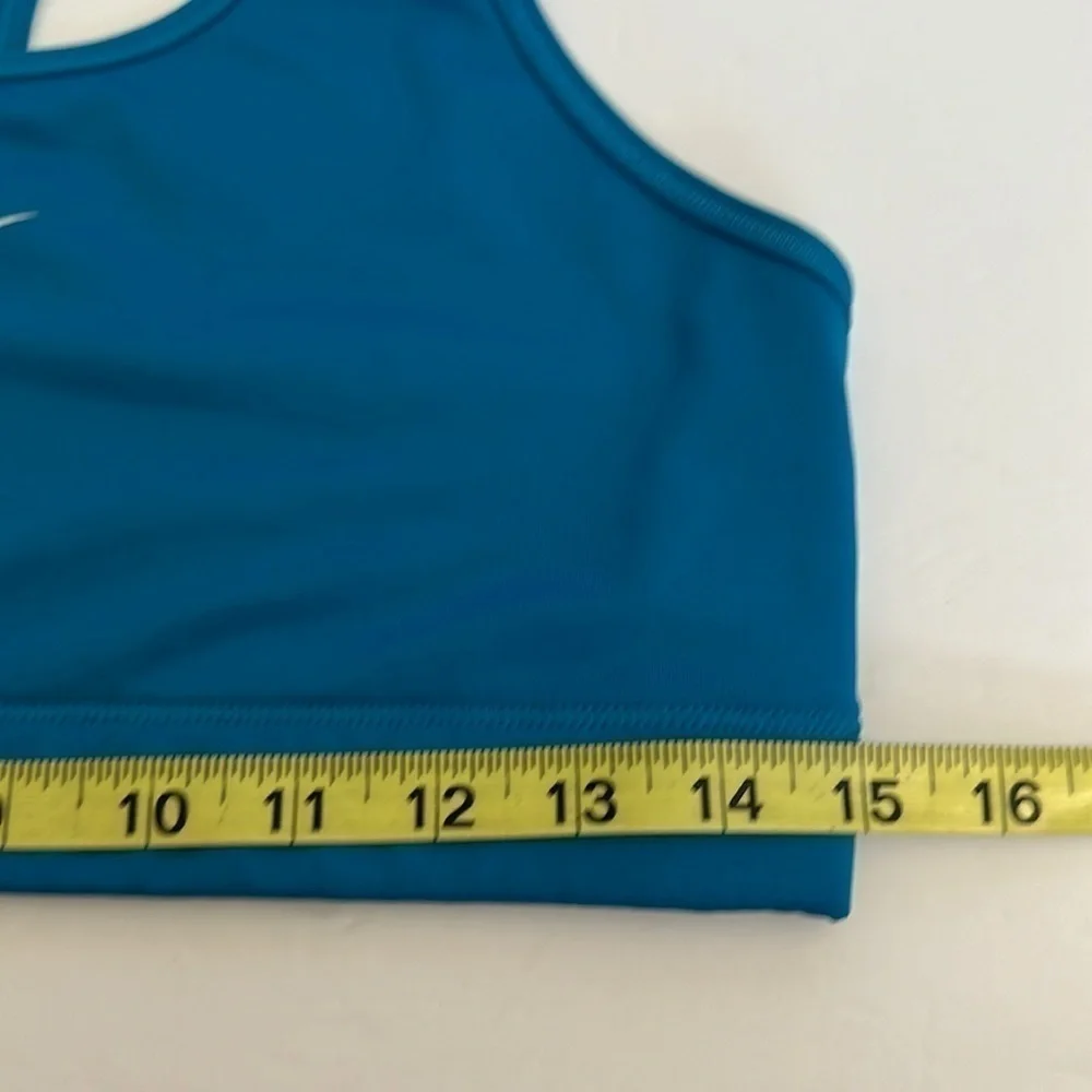 NIKE PRO MEDIUM SUPPORT BRA - GEODE TEAL/WHITE size large EUC NO TAG